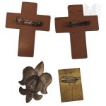 Patriotic and Religious Pinning John Paul II Pope, Cross "Peace to You Poland My Homeland", Mother of God of Czestochowa