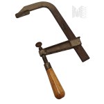 Old Large Steel Carpentry Squeeze, Carpentry Workshop, Joinery Shop