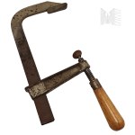 Old Large Steel Carpentry Squeeze, Carpentry Workshop, Joinery Shop