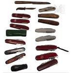 Large Set of Knives and Pocketknives, Gerlach Poland, Swiss Rostfrei Style Pocketknife, Stainless Steel, Stainless Steel