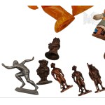 Toy Set - Figurines, Soldiers, Bison, Auto, Lightning McQueen from the movie "Cars", Batman pin