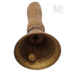 Two Brass Bells, Bell with Wooden Handle, Suspension Bell