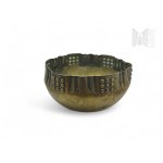 PRL(?) - Small Brass Bowl with Geometric Pattern