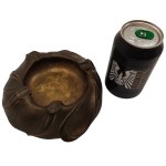 Heavy Brass Ashtray, Ashtray with Pullout Bottom, Brass