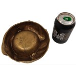 Heavy Brass Ashtray, Ashtray with Pullout Bottom, Brass