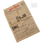 II RP - Gazeta Czasopismo Express Poranny No. 183 5 July 1939, Hitler Promised - That He Will Not Provoke War? Ambassador Raczynski in Warsaw, Ambassadors of France and England with Warning to Hitler on the Matter of Danzig