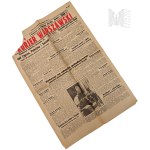 Occupied Poland/General Government - Newspaper Nowy Kurier Warszawski No. 215 12 September 1941, Axis Powers