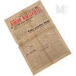 Occupied Poland/General Gouvernement - Newspaper New Warsaw Courier No. 267 12 November 1941, Already 3,632,000 Bolshevik Prisoners of War, Violent Air Raids on Sevastopol and Moscow, Struggle for the Future of Europe, Chancellor Hitler Replies to Preside