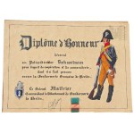 France/Germany - Diploma of Honor from the French Gendarmerie in Berlin to the Director of the German Police.