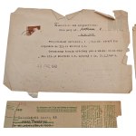Occupied Poland/General Gouvernement - Set of Documents, Payment Order, Payment Summons for Property, Warsaw/Warschau, 1943