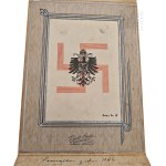 "Souvenir of the Year 1946". - Graphic Eagle of the German Empire and Swastika, Bart Studio Brooklyn NY New York/New York USA Manhattan