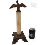 Eagle Figure on Pedestal, Tin, Alabaster (?), Patriotic Figure