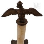 Eagle Figure on Pedestal, Tin, Alabaster (?), Patriotic Figure