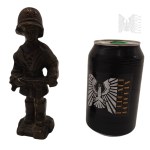Metal Little Insurgent Brass Figurine, Warsaw Uprising, Fighting Poland