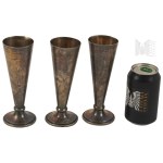 Three Plated New World MET Plated Glasses