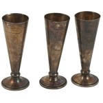 Three Plated New World MET Plated Glasses