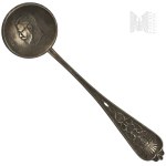 Russia Tsar - Silver (?) Decorated Spoon Tsar Nicholas II Coronation Ruble 1899 Year Moscow