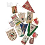 Set of Sports Pennants, Pennant, Zakopane 2001 Winter Universiade, PZPN Polish Football Association, 55th Individual Silesian Senior Boxing Championships Sosnowiec 1985 KS Górnik, Zakłady Koksownicze Przyjaźń Dąbrowa Górnicza, Championships Polsk