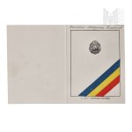 Romania Legitimation for the Romanian Order of the "Star of the Romanian People