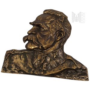 IIRP - Feliks (Robak) ROBAKOWSKI (1896 - 1980) Velká reliéfní busta maršála Piłsudského 1922