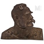 IIRP - Felix (Robak) ROBAKOWSKI (1896 - 1980) Large Bas-relief Bust of Marshal Pilsudski 1922