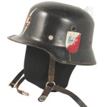 Germany - German Firefighter Fibre Helmet, Painting Warsaw Uprising, Assault Groups.
