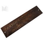 IIRP - Metal plaque "For the Garwolin 1937 Repair Horse" from the Cup or Prize.