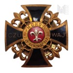 Badge of Honor Scout Cross from the Time of Struggles for Independence, ZHP, A. Panasiuk - KOPIA Vigil, Honor and Fatherland, Polish Scouting Association