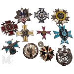 Set of 11 Badges - COPY - Badges from Periodicals in the "Polish History, Orders and Decorations" Series by Deagostini, - Commemorative Badge of the 6th Kaniowski Cavalry Regiment, Commemorative Badge of the 19th Volhynian Cavalry Regiment, Commemorative 