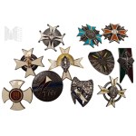 Set of 11 Badges - COPY - Badges from Periodicals from the Series "Polish History, Orders and Decorations" Deagostini, Commemorative Badge of the 20th Regiment of Lancers named after King Jan III Sobieski, Commemorative Badge of the 9th Regiment of Lancer