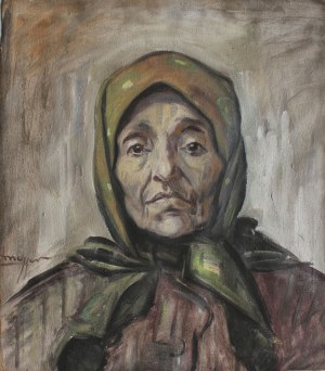 Abraham Józef Messer, Portret kobiety w chuście