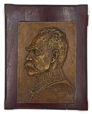 Feliks [Robak] Robakowski, Plakieta pamiątkowa z Józefem Piłsudskim, 1929