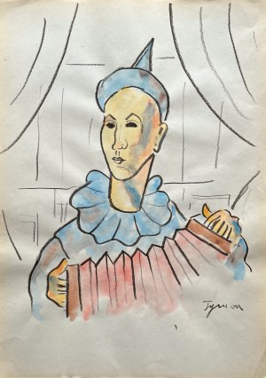Tymon Niesiołowski (1882-1965), Arlekin, szkic