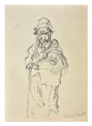 Feliks Topolski (1907-1989), Starzec z laską