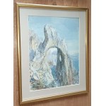 FELIKS MICHAŁ WYGRZYWALSKI, CAPRI 1925, WATERCOLOR, PAPER PASTED ON CARDBOARD