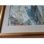 FELIKS MICHAŁ WYGRZYWALSKI, CAPRI 1925, WATERCOLOR, PAPER PASTED ON CARDBOARD