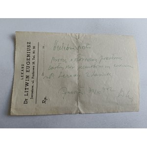 PRESCRIPTION, CERTIFICATE JAROSLAW DOCTOR DR LITWIN EUGENIUSZ