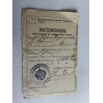 CERYFIKAT DOWÓD TOŻSAMOŚCI MYŚLENICE 1916 R, STAMP