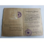 MERCHANT CARD KATOWICE CHAMBER OF COMMERCE AND INDUSTRY 1947 STAMP