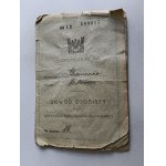 IDENTITY CARD NADWÓRNA 1923