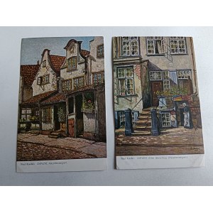 SET DI 2 CARTOLINE GDANSK DANZIG, MLA PAUL KREIFEL