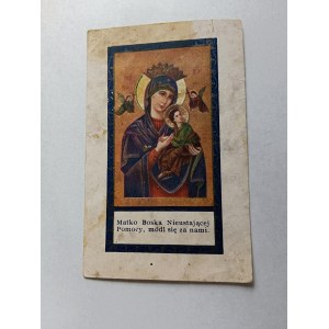 OBRAZEK BRZESKO MATKA BOSKA Z DZIECIĄTKIEM 1954 R, KS KOSTRZEWA