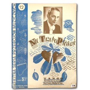 Jan Markowski, Zdzisław Gozdawa—No Need to Cry [cover design by Zygmunt Kozłowski] [Blue Series of Musical Hits] [1941]