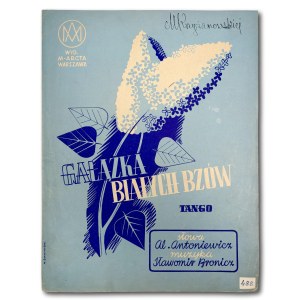 Antoniewicz, Aleksander; Bronicz, Sławomir—A Sprig of White Lilacs [cover by M. Szaniawska] [ca. 1900]