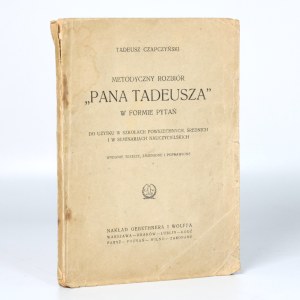 Tadeusz Czapczyński – Metodická analýza diela „Pan Tadeusz“ vo forme otázok