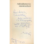 Andrzej Kuśniewicz—*The State of Weightlessness* [first edition] [signed copy with a dedication to Helena Zaworska]