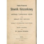 (from the collection of Antoni Uniechowski) Polish-German and German-Polish Pocket Dictionary for School and Everyday Use