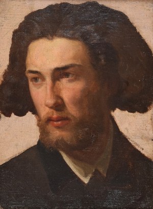Wojciech GERSON (1831-1901), Głowa młodego mężczyzny - Studium - Głowa męska, ok. 1880