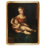Malarz nieokreślony, włoski?, XIX w., Madonna z Dzieciątkiem