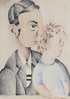 Stanisław PRUSSAK, XX w., Ojciec z dzieckiem, 1932